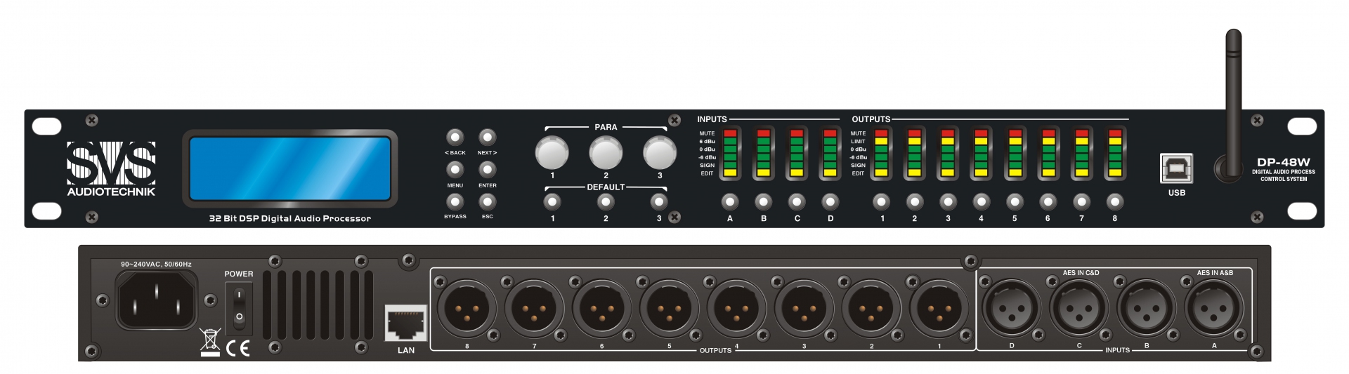 SVS Audiotechnik DP-48W Цифровой процессор: 4 входа 8 выходов в Переславле-Залесском