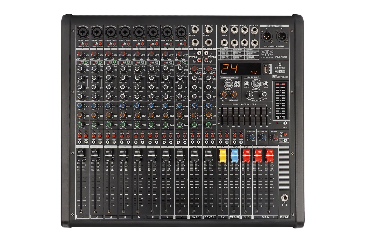 SVS Audiotechnik mixers PM-12A Активный аналоговый микшерный пульт, 12-канальный в Переславле-Залесском